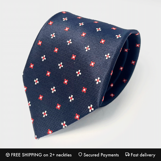 Blue Pattern Necktie