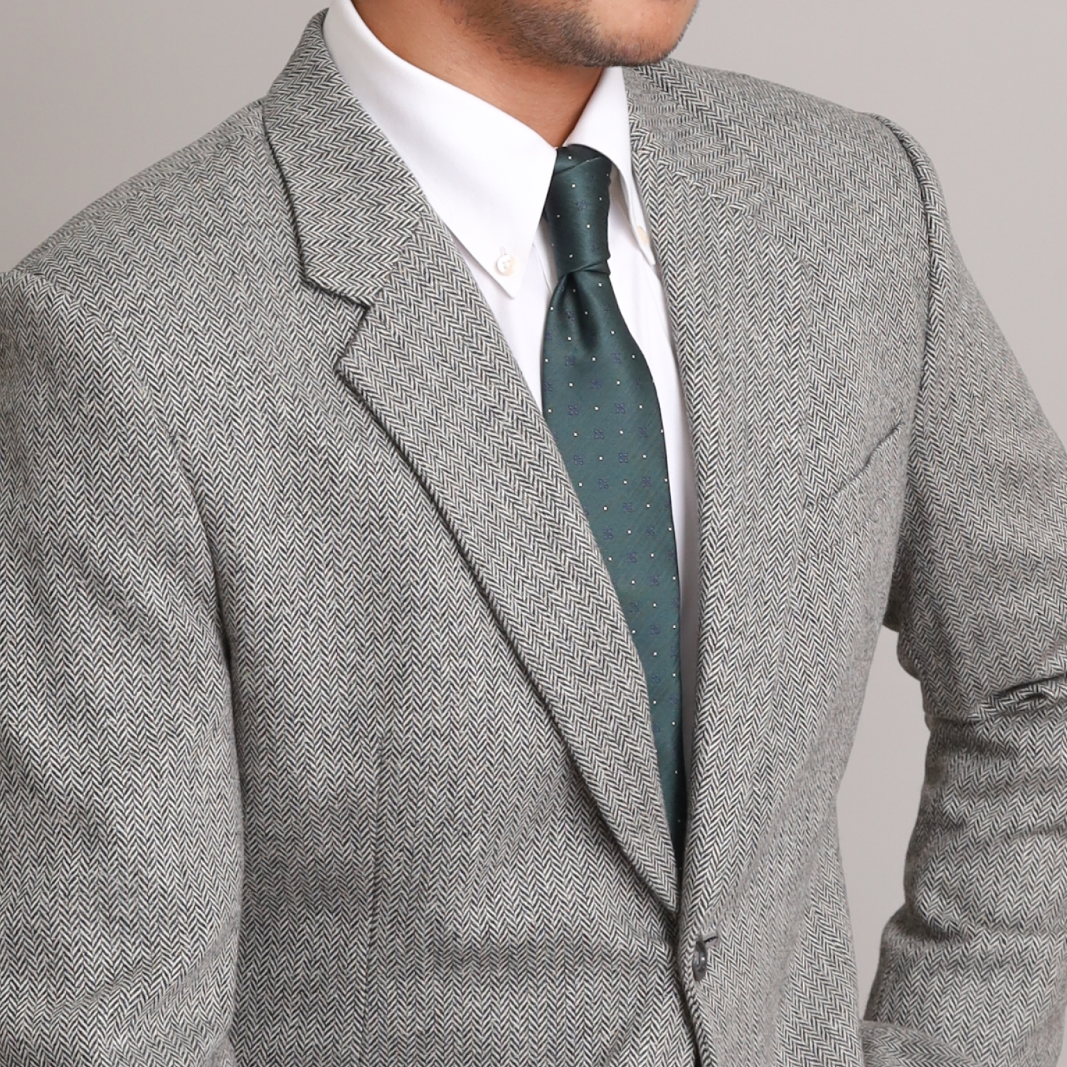 Green Polkadot Necktie