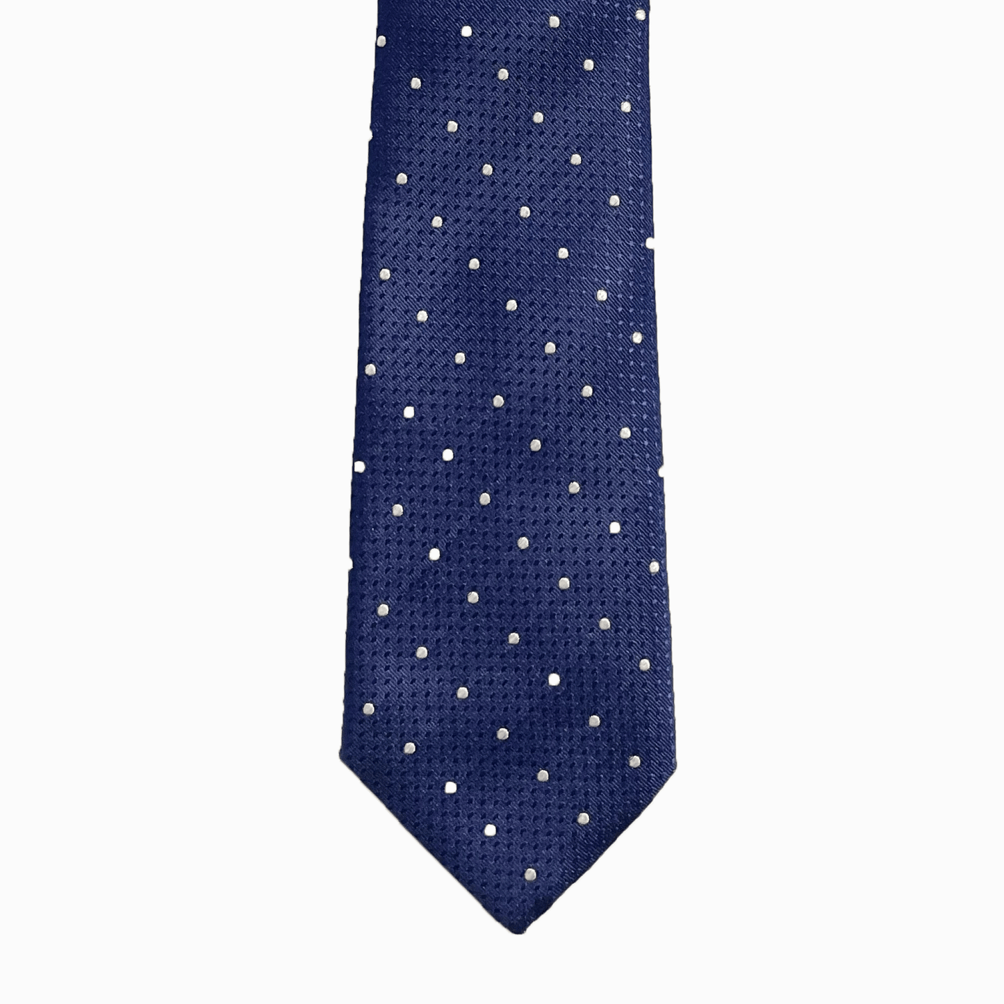 Blue Polkadot Silk Necktie