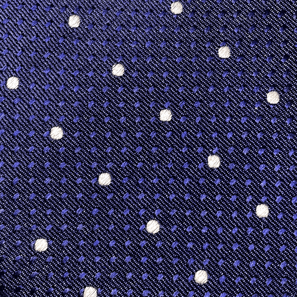 Blue Polkadot Silk Necktie