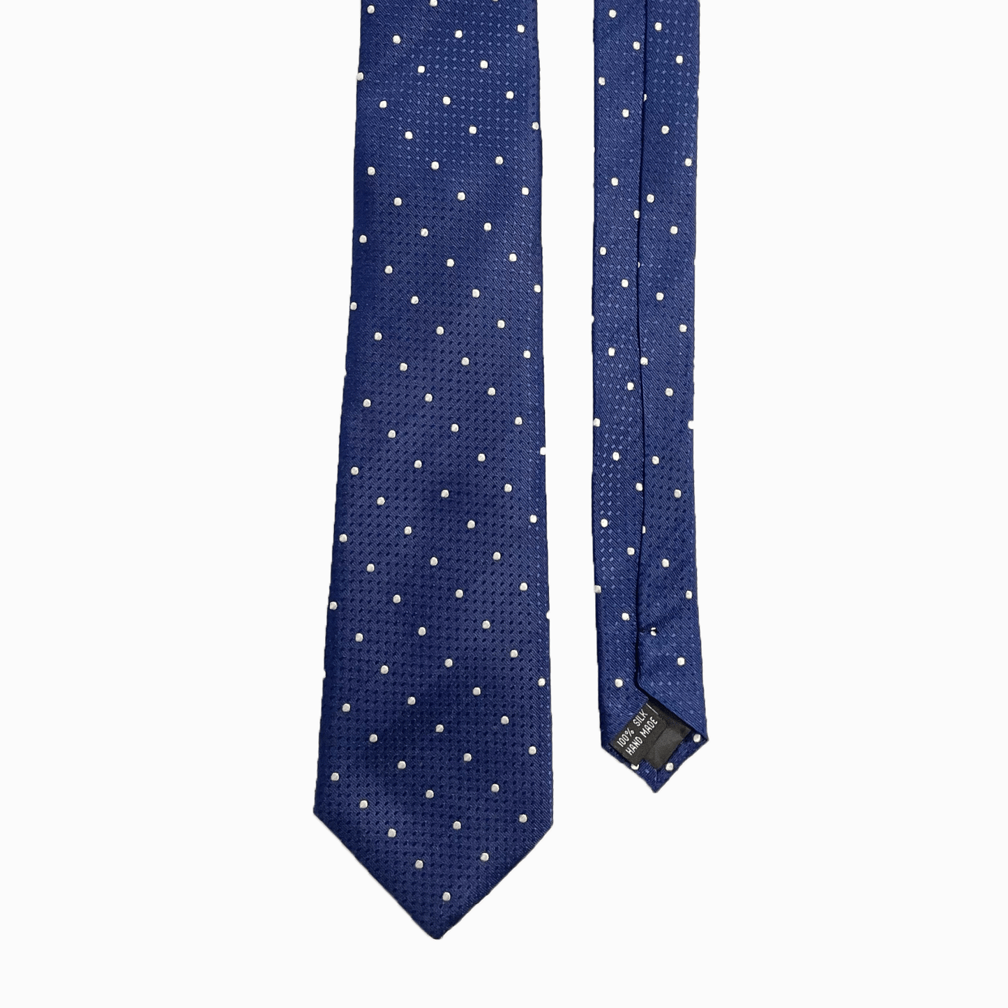 Blue Polkadot Silk Necktie