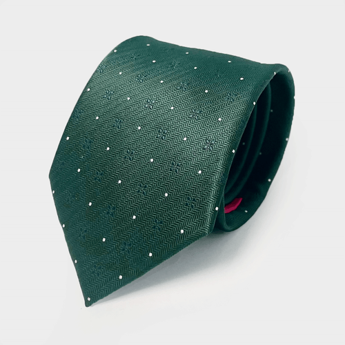 Green Polkadot Necktie