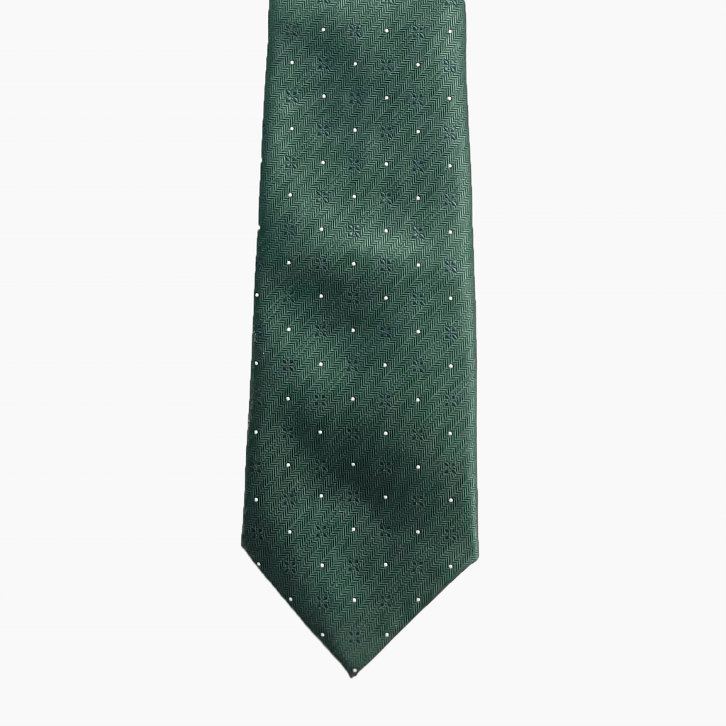 Green Polkadot Necktie