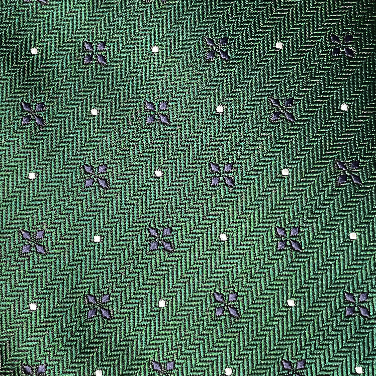Green Polkadot Necktie