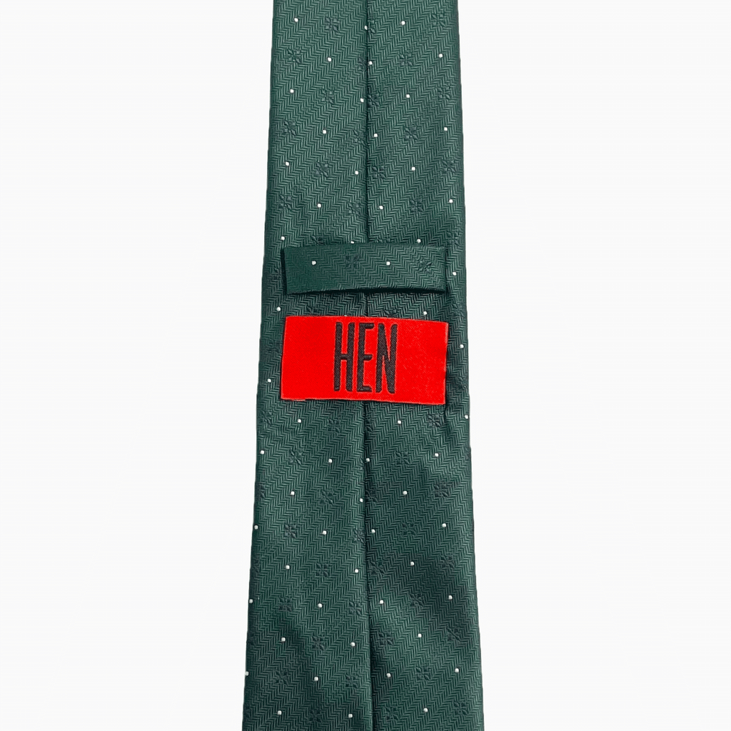 Green Polkadot Necktie