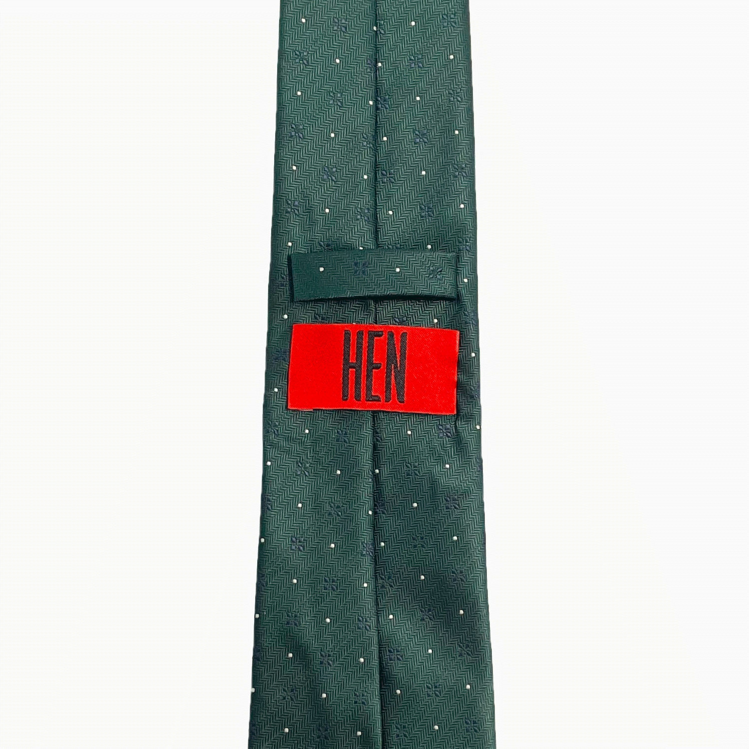 Green Polkadot Necktie