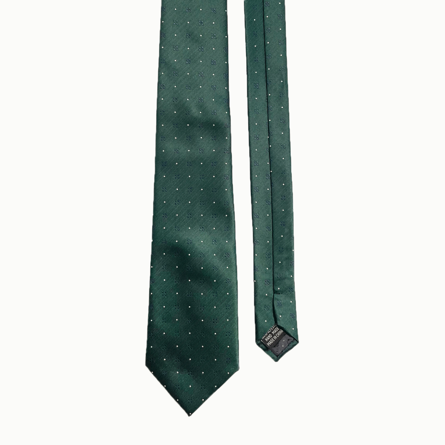 Green Polkadot Necktie